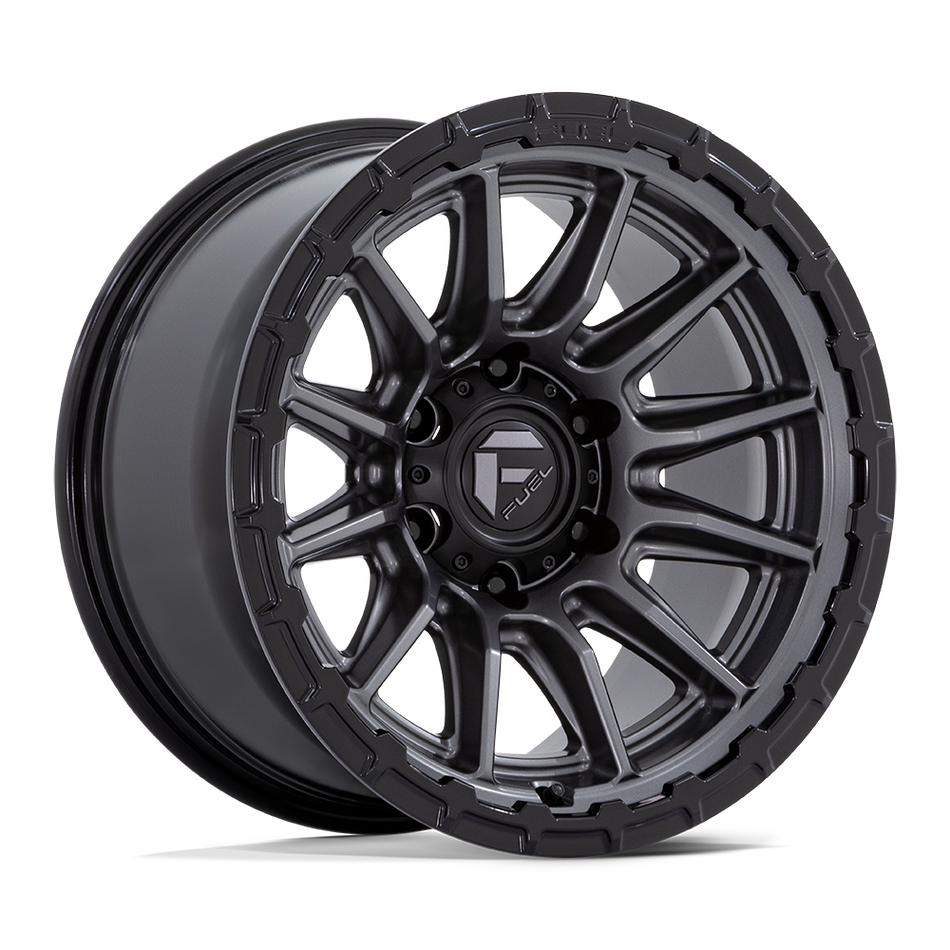 Fuel Piston Wheel Matte Gunmetal Black Lip
