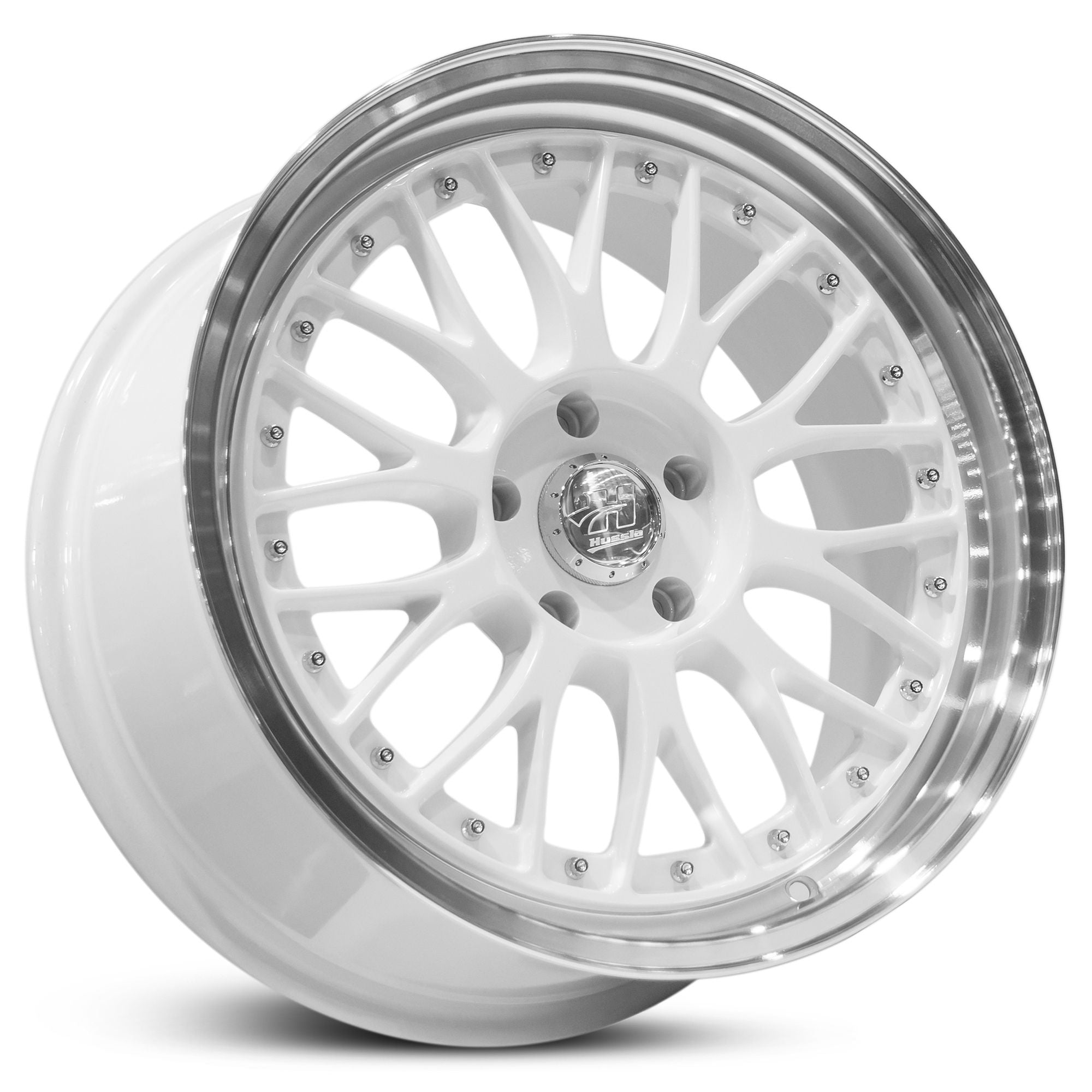 Wheel HUSSLA 021 WHITE MACHINED LIP