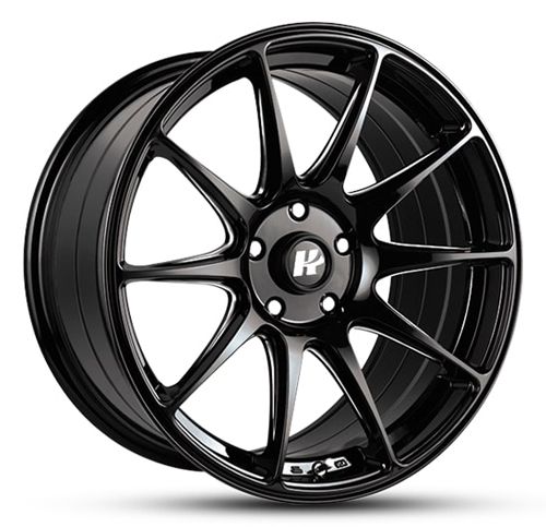 Wheel HUSSLA 027 GLOSS BLACK MILLED SPOKES