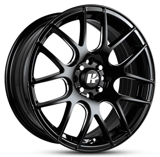 Wheel HUSSLA 030 GLOSS BLACK MILLED SPOKES