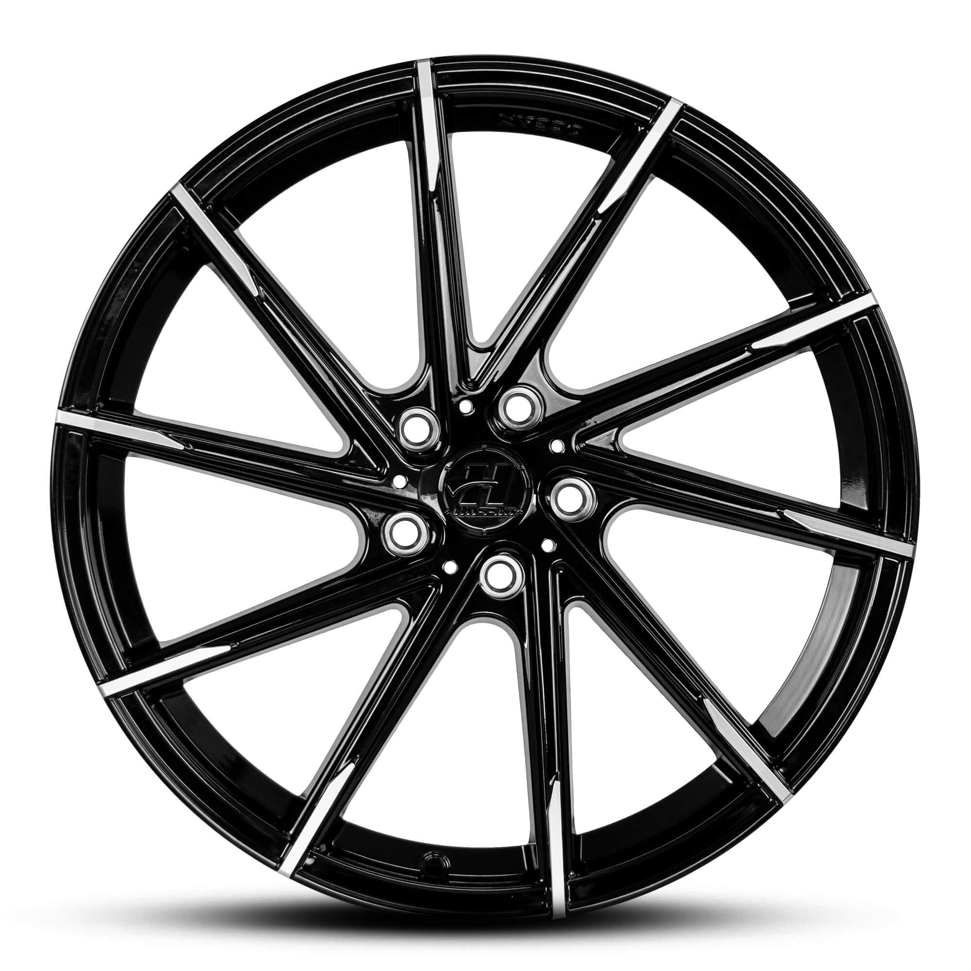 Wheel HUSSLA ALZ GLOSS BLACK MACHINED TIPS