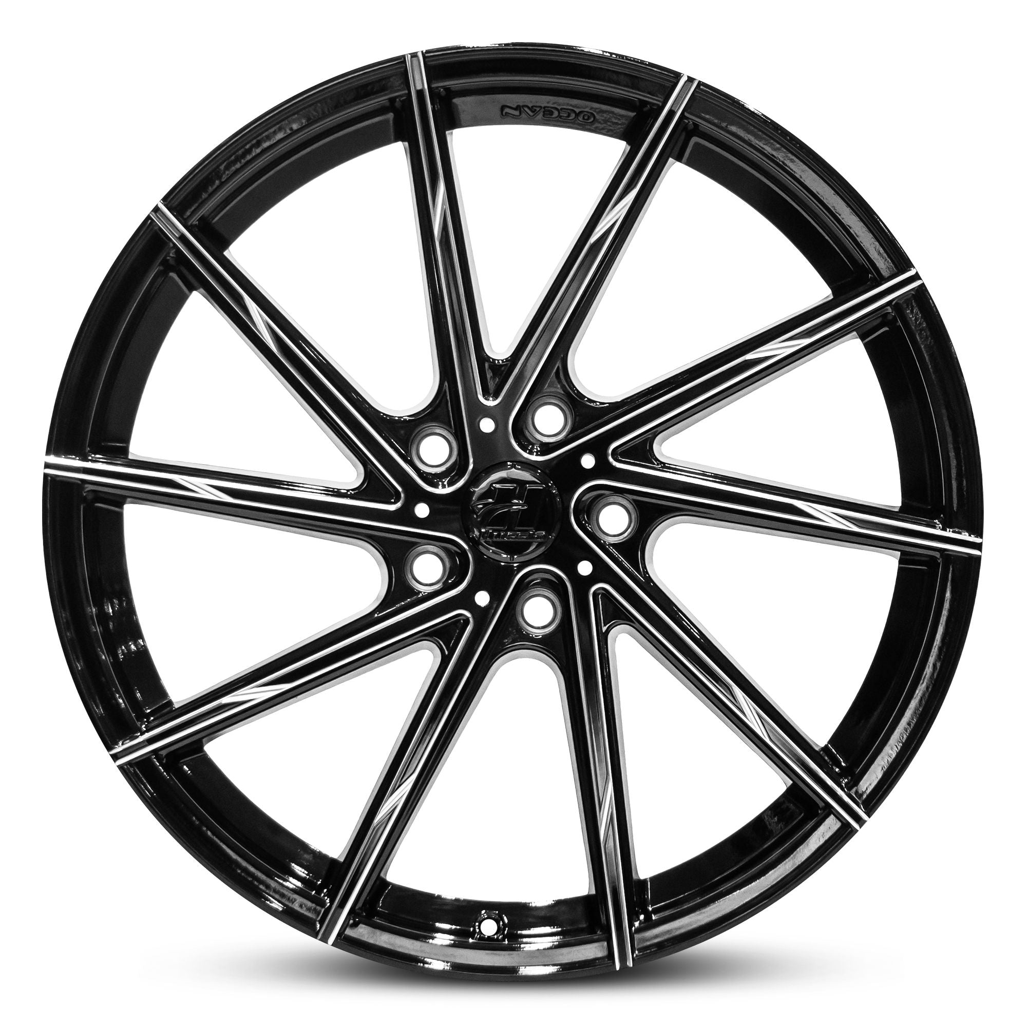 Wheel HUSSLA ALZ GLOSS BLACK MILLED SPOKES