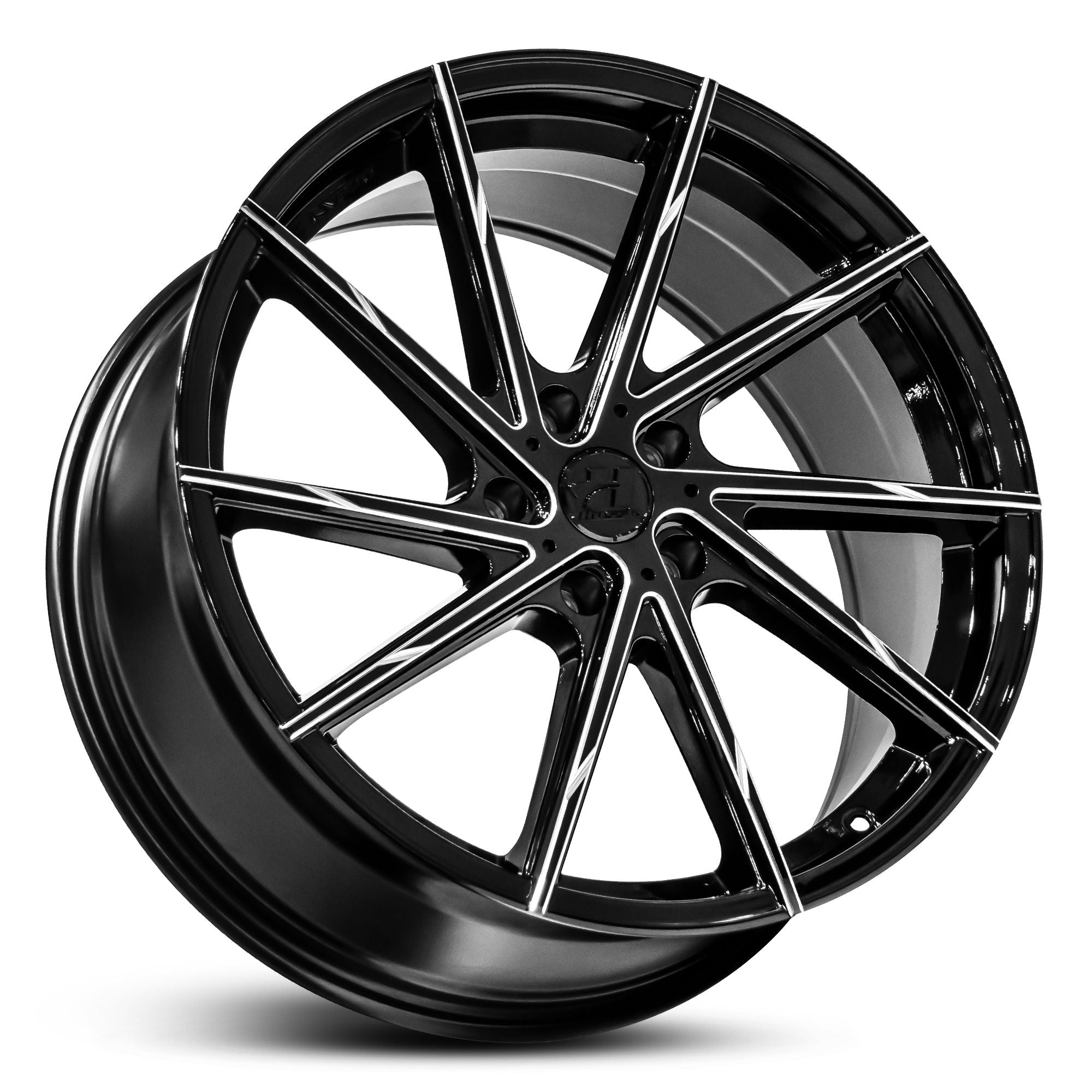 Wheel HUSSLA ALZ GLOSS BLACK MILLED SPOKES