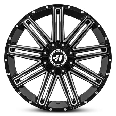 Wheel HUSSLA GAV GLOSS BLACK MILLED SPOKES