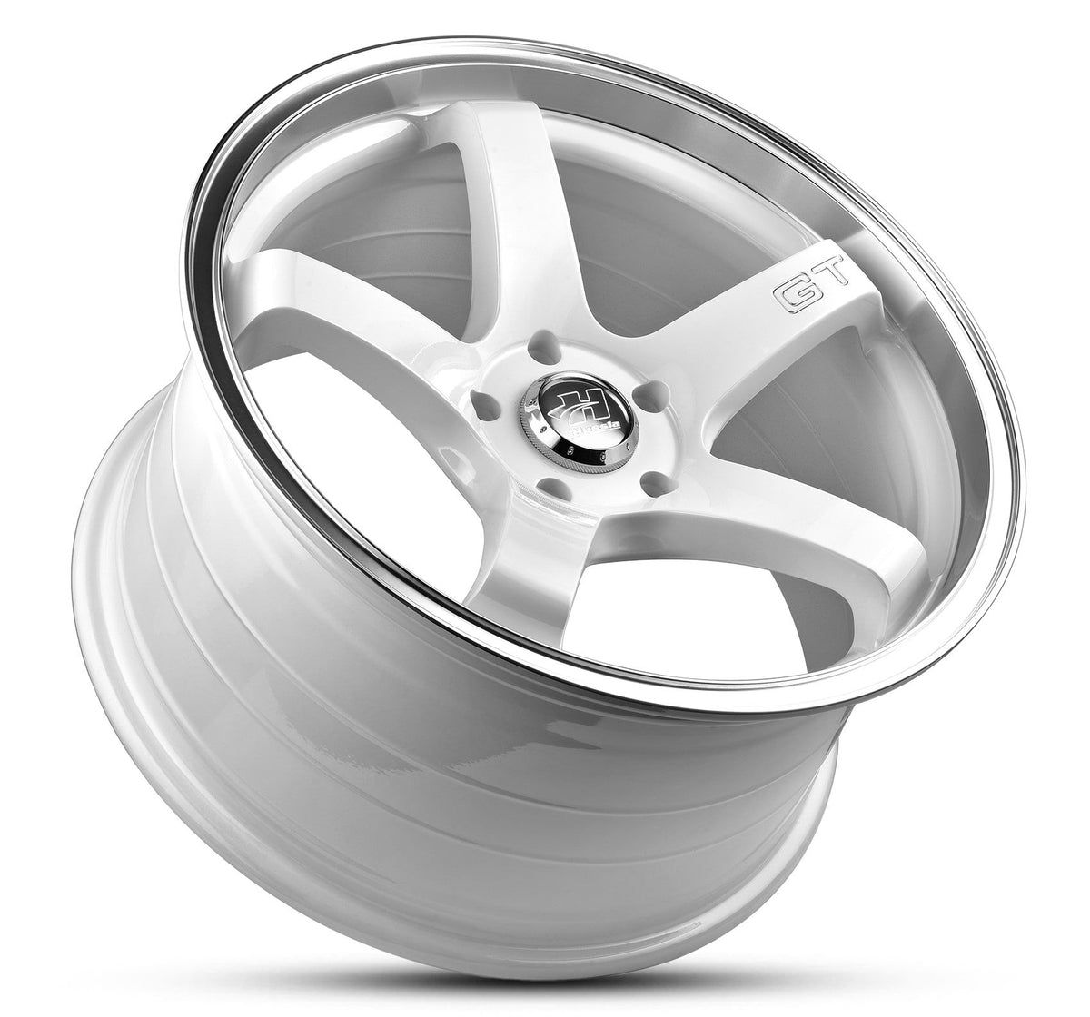 Wheel HUSSLA GT GLOSS WHITE MACHINED LIP