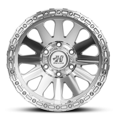 Wheel HUSSLA HARDROCK DIAMOND CUT SILVER MACHINED