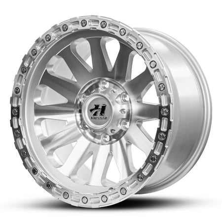 Wheel HUSSLA HARDROCK DIAMOND CUT SILVER MACHINED