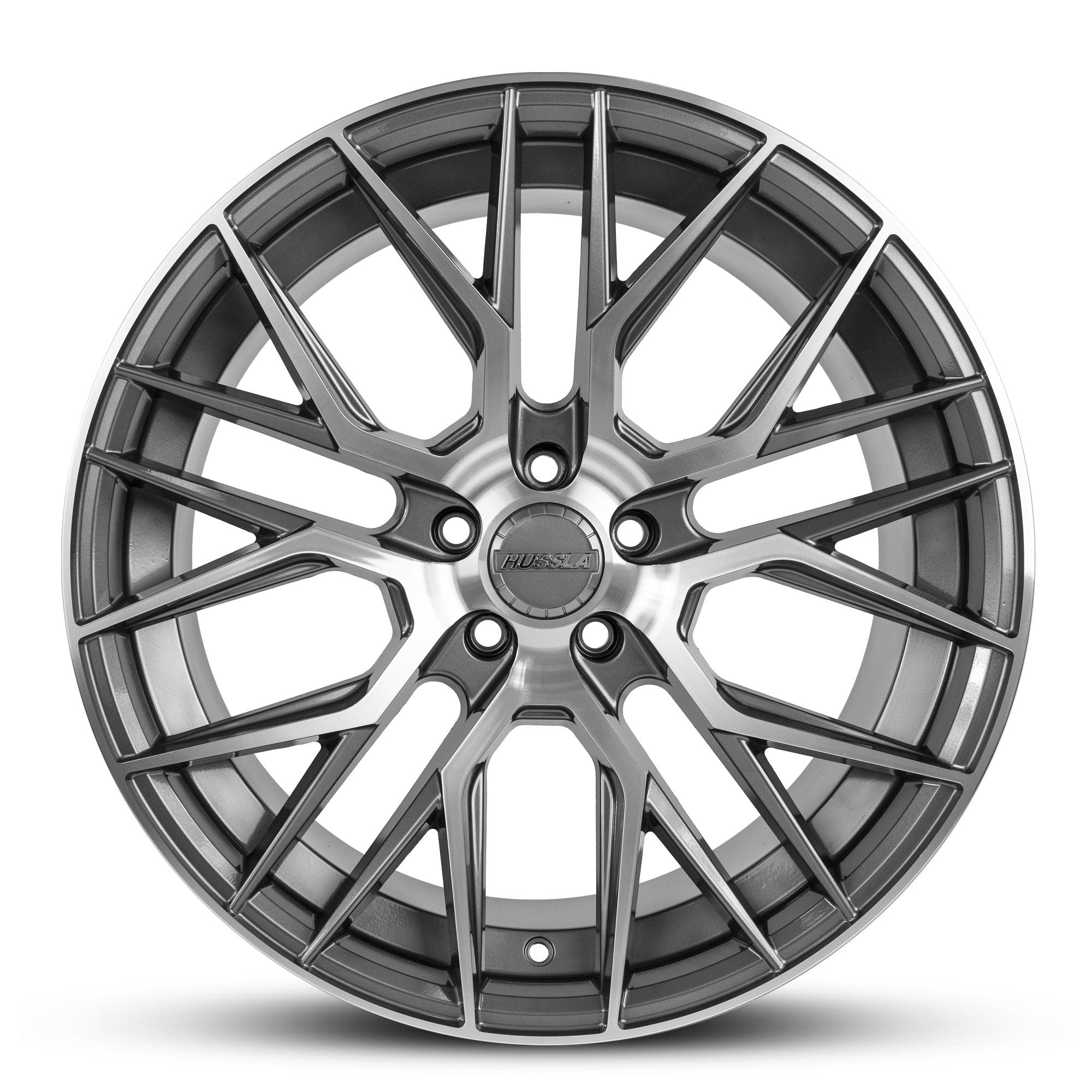 Wheel HUSSLA LIT MATTE GREY MACHINED FACE