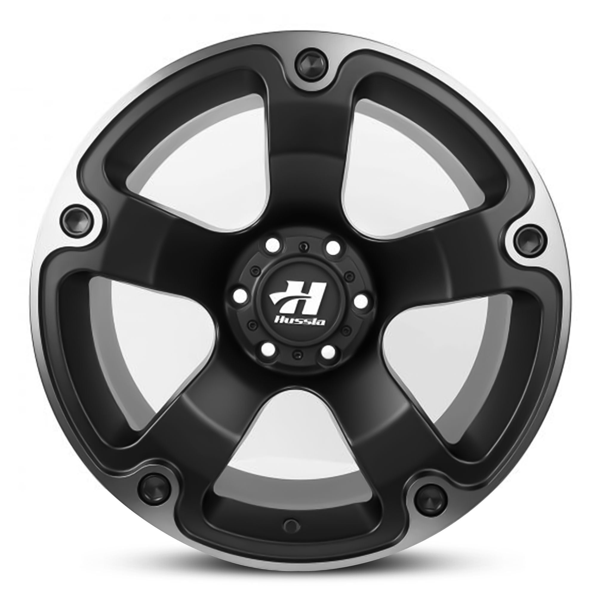 Wheel HUSSLA M16 MATTE BLACK DARK TINT LIP BLACK BOLTS