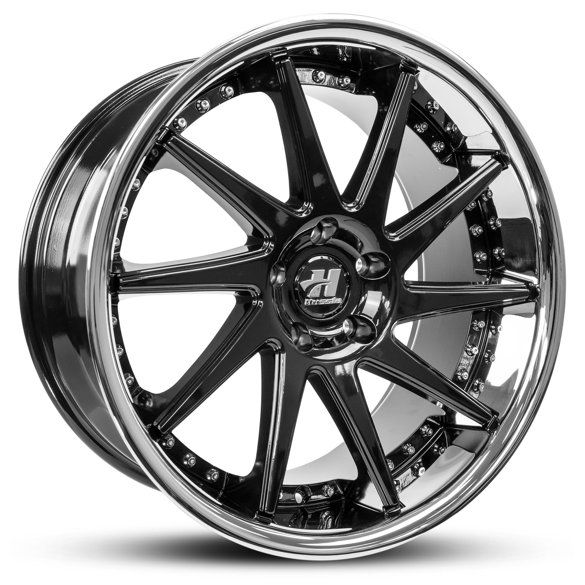 Wheel HUSSLA MAZ GLOSS BLACK CHROME LIP