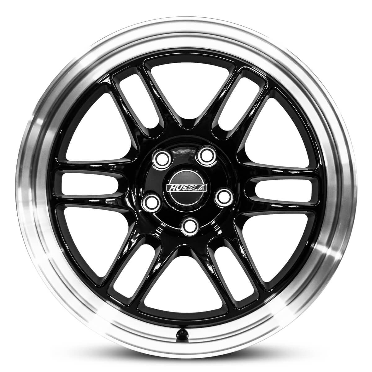 Wheel HUSSLA RACE SPEC GLOSS BLACK POLISHED LIP