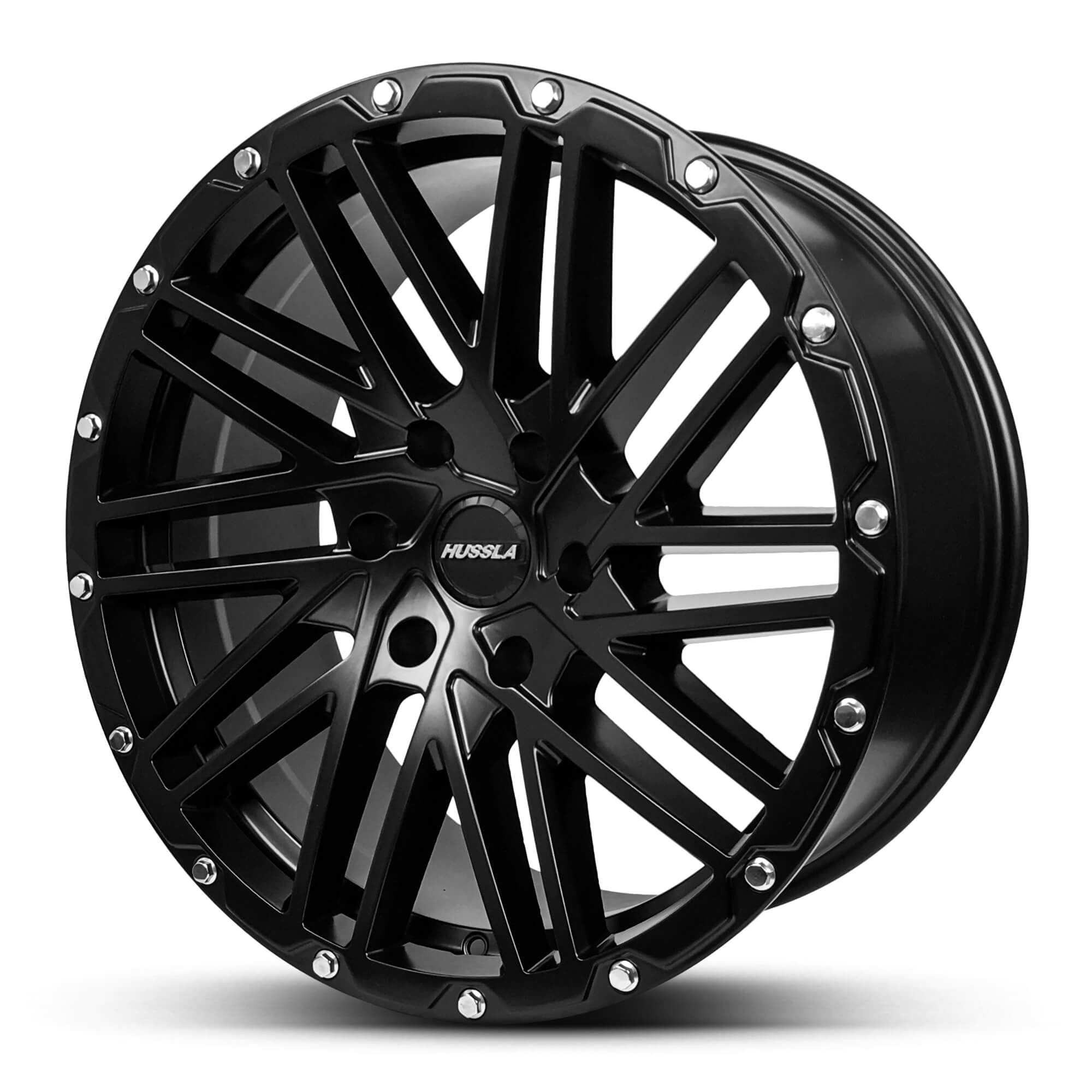Wheel HUSSLA SS1 MATTE BLACK CHROME BOLTS