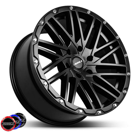 Wheel HUSSLA SS1 MATTE BLACK CHROME BOLTS