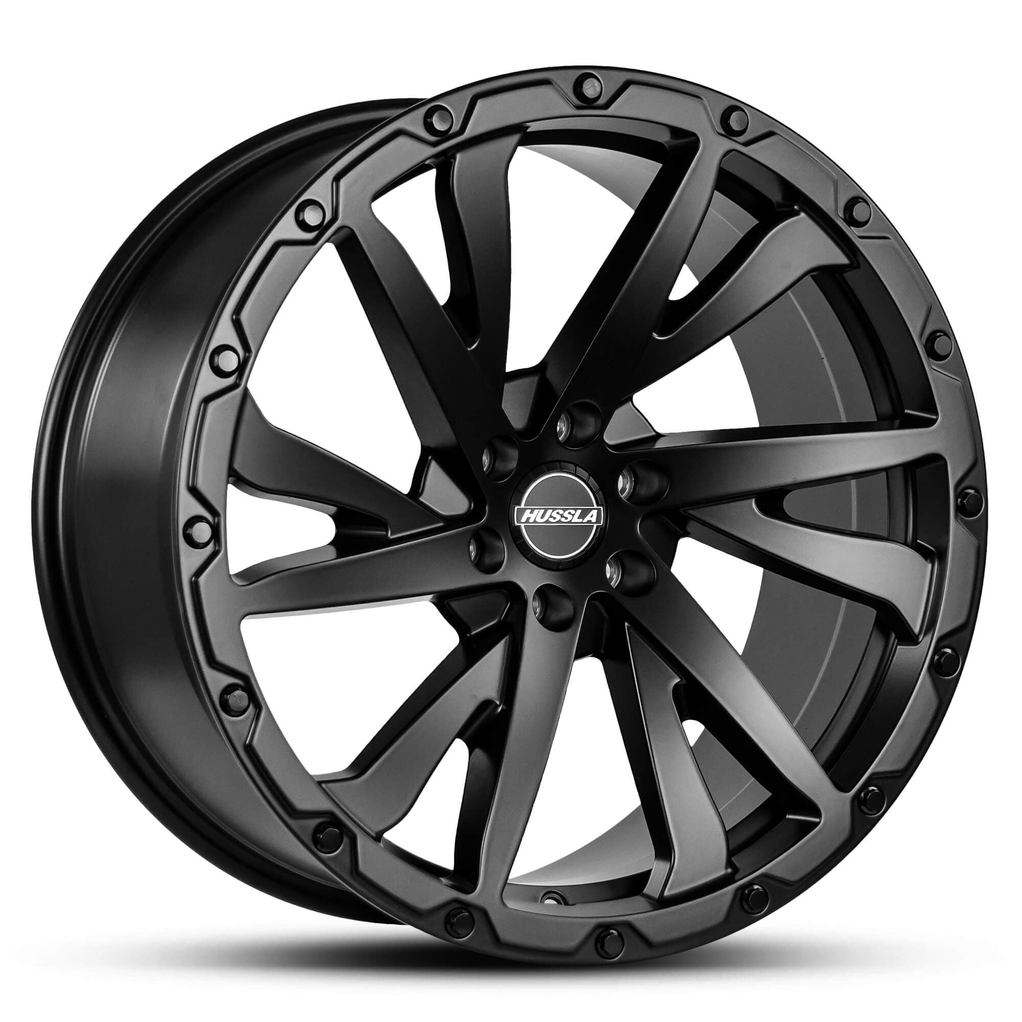 Wheel HUSSLA SS2 MATTE BLACK BLACK BOLTS