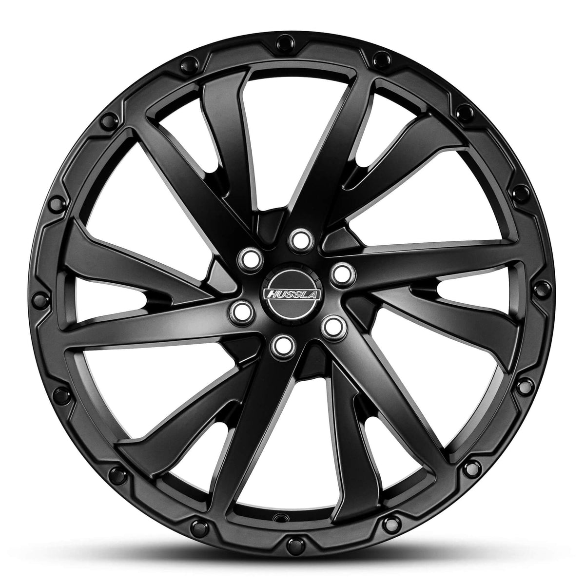Wheel HUSSLA SS2 MATTE BLACK BLACK BOLTS