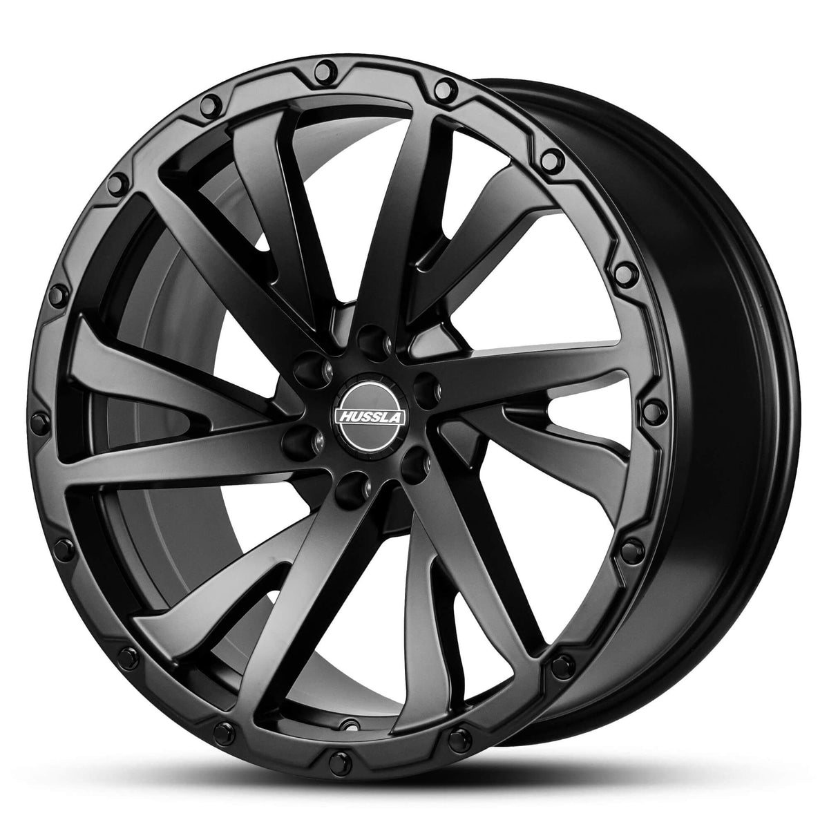 Wheel HUSSLA SS2 MATTE BLACK BLACK BOLTS