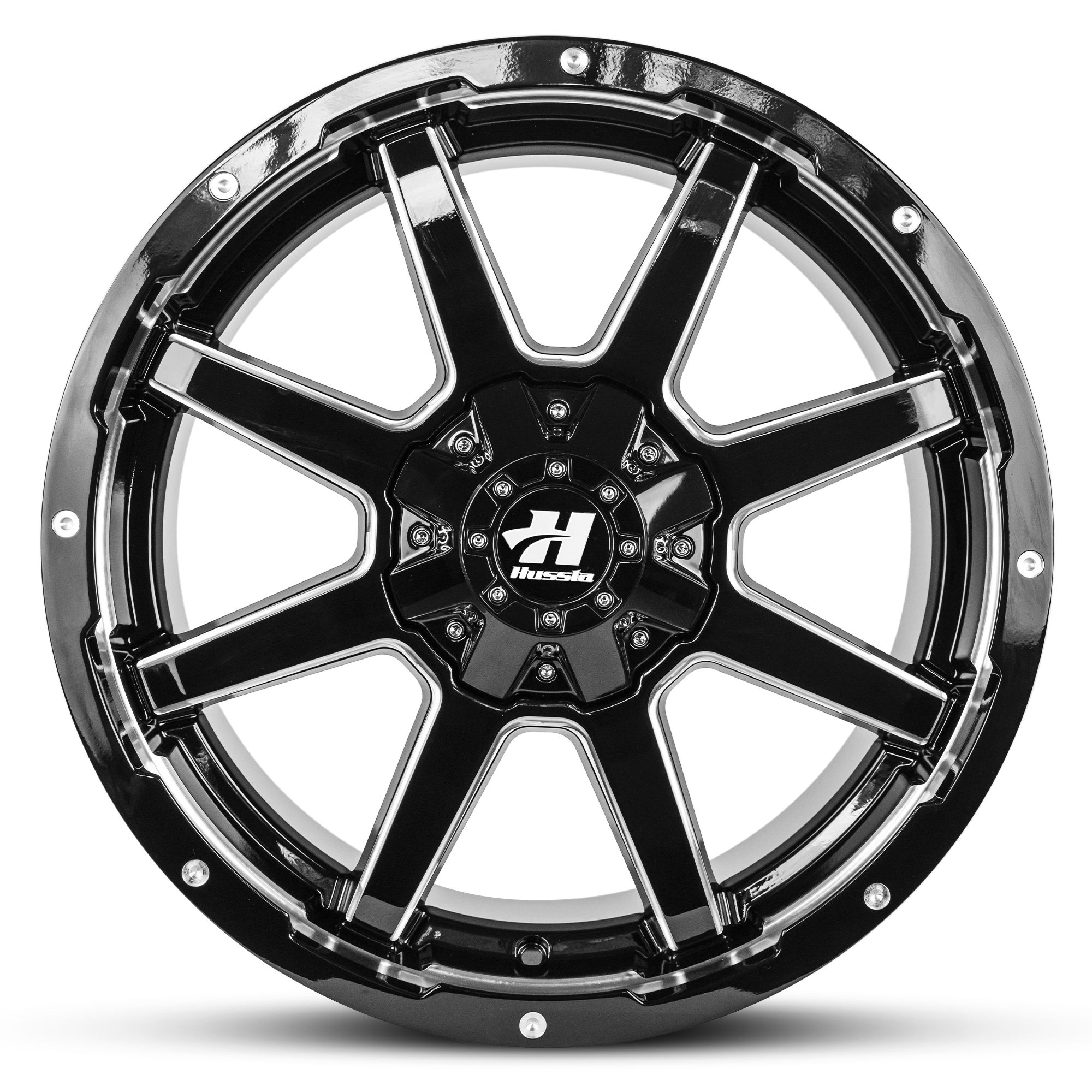 Wheel HUSSLA STEALTH GLOSS BLACK MILLED SPOKES