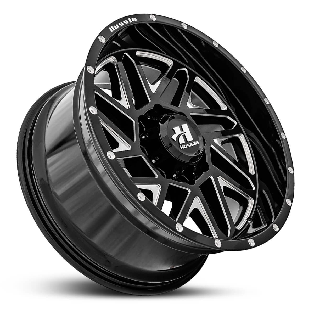 Wheel HUSSLA TOMAHAWK GLOSS BLACK MILLED