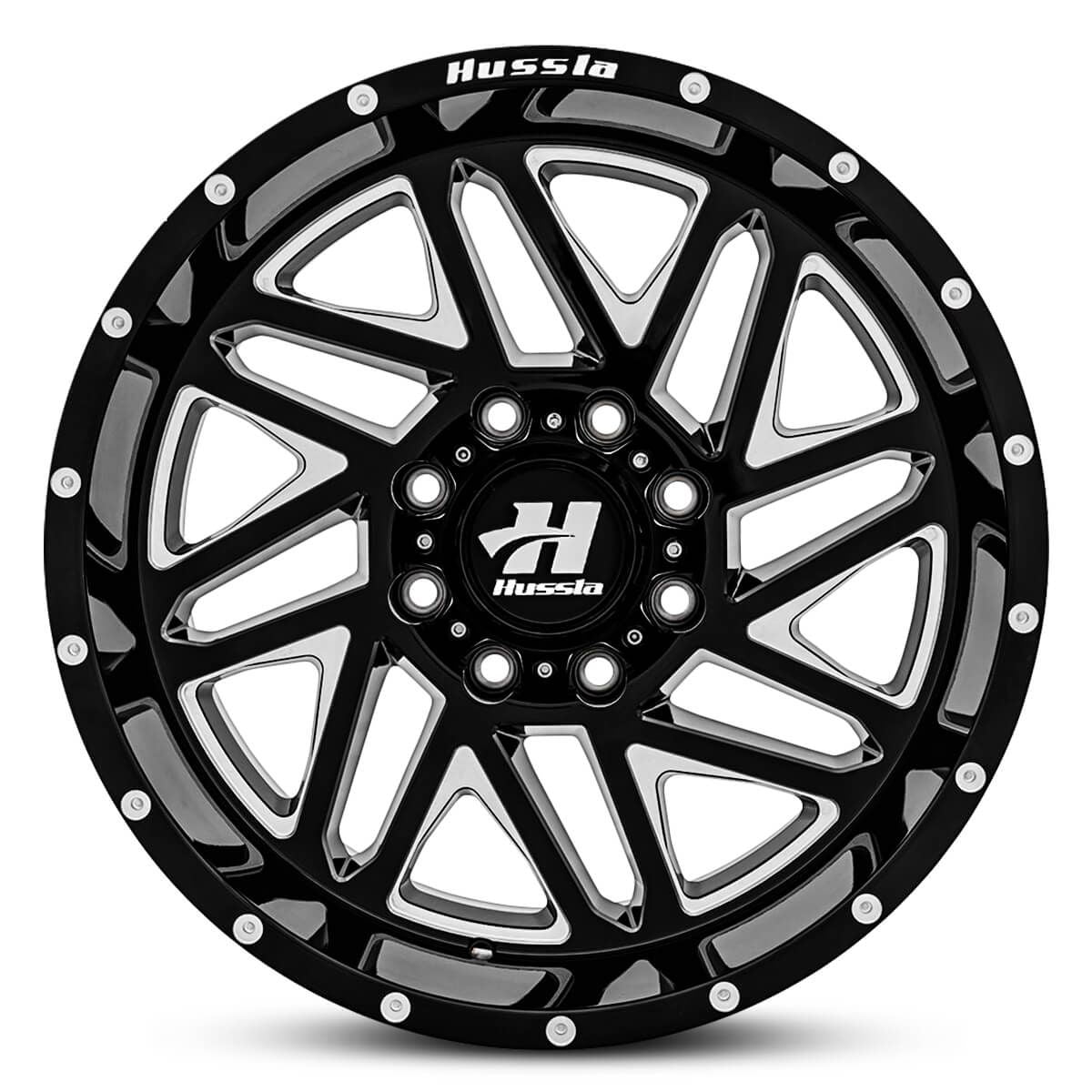 Wheel HUSSLA TOMAHAWK GLOSS BLACK MILLED