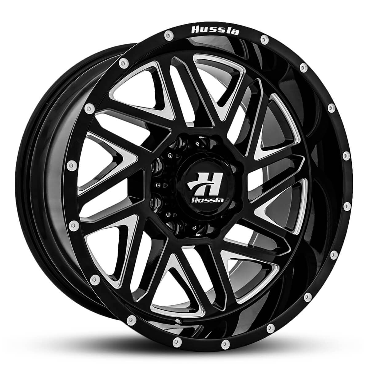 Wheel HUSSLA TOMAHAWK GLOSS BLACK MILLED