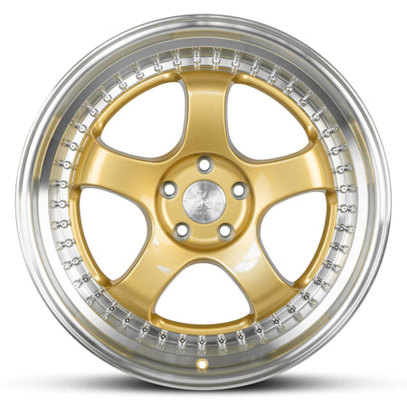 Wheel HUSSLA ZEN GOLD CHROME RIVETS MACHINED LIP