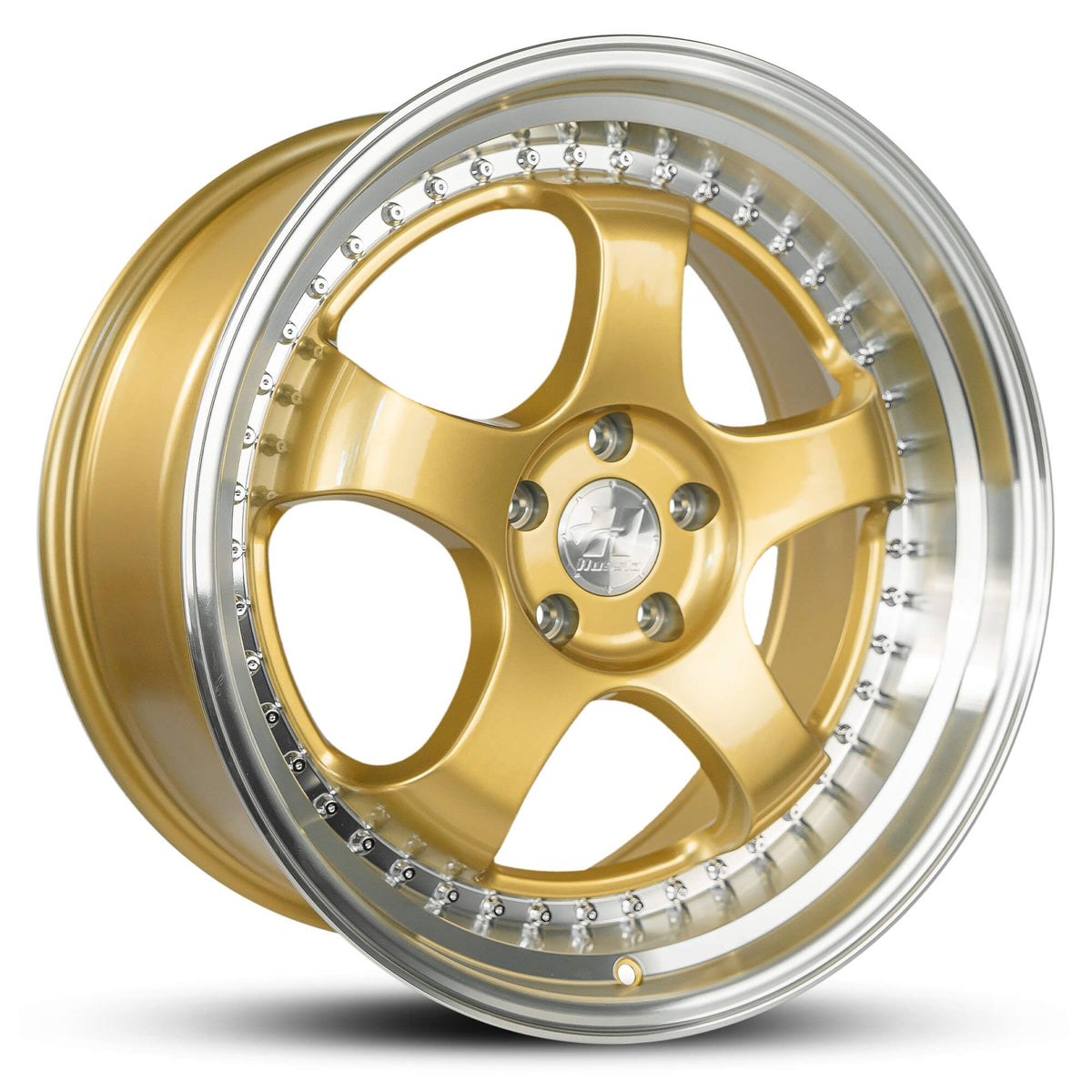 Wheel HUSSLA ZEN GOLD CHROME RIVETS MACHINED LIP