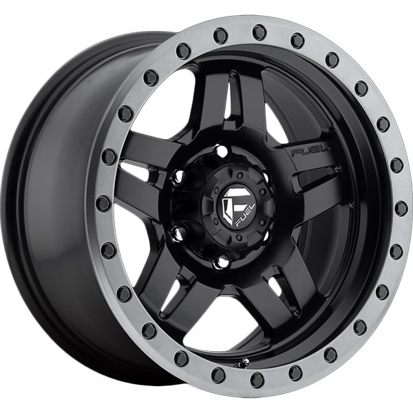 Fuel Anza D557 Matte Black w/anthracite ring