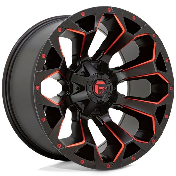 Fuel Assault D787 Matte Black Red Milled