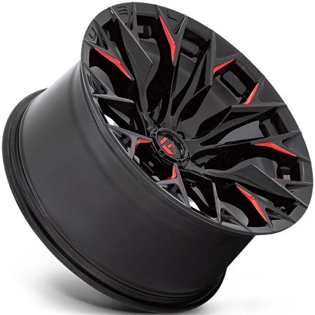 Fuel Flame D823 Gloss Black Milled w/candy red