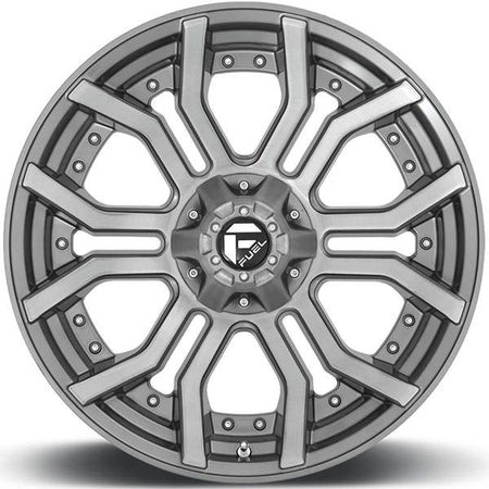 Fuel Rage Platinum D713 Brushed Gunmetal Tinted Clear